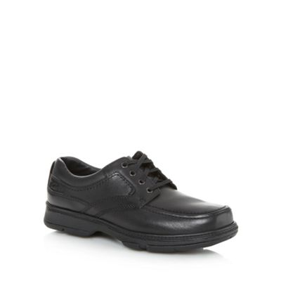 Clarks Big and tall black leather 'Star Stride' shoes